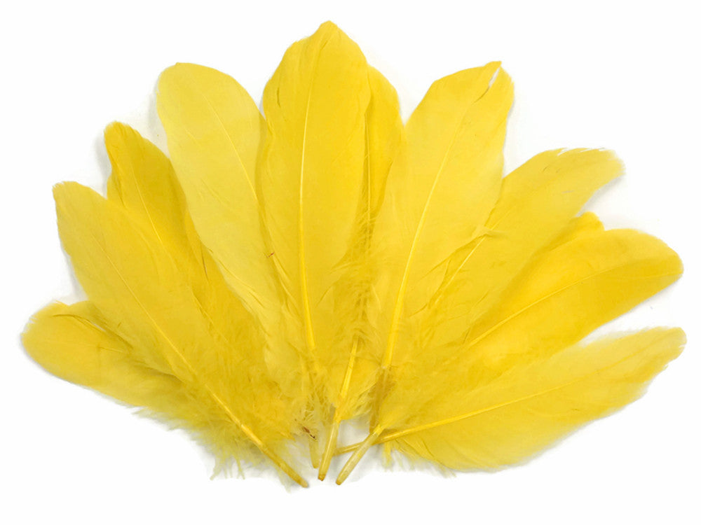 1 Pack - Yellow Goose Satinettes Loose Feathers 0.3 Oz.