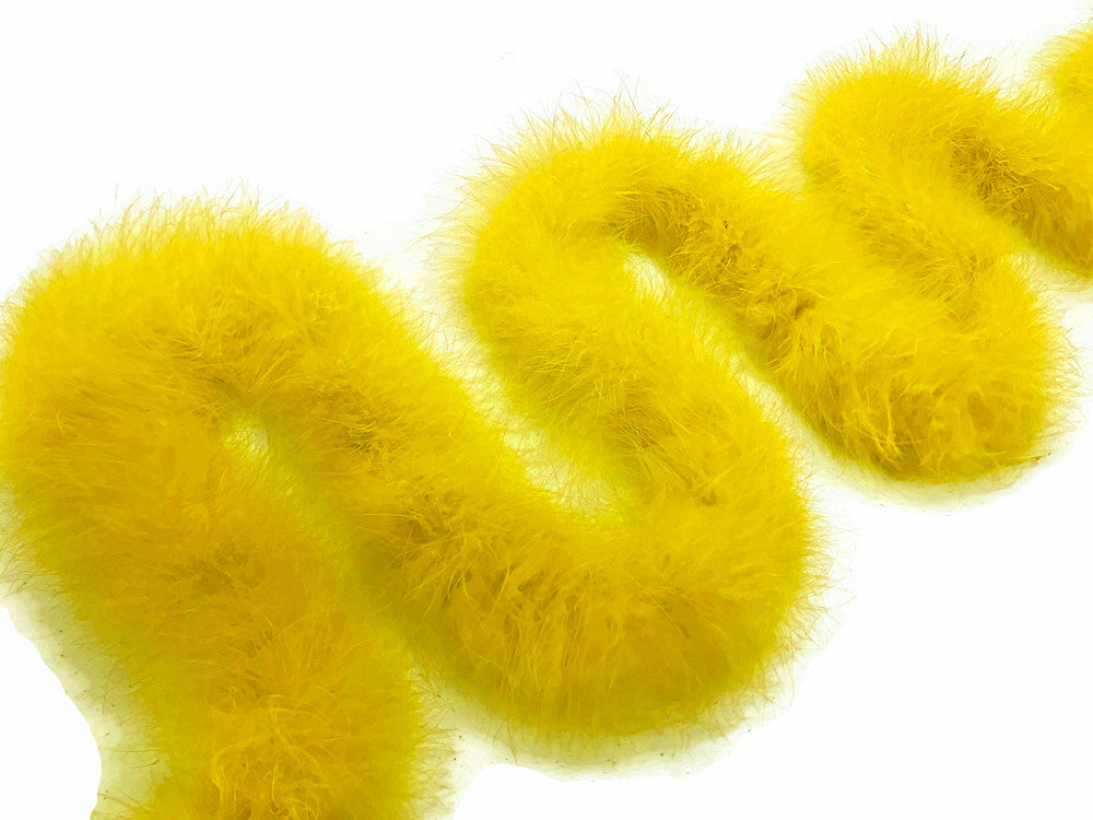 2 Yards - Yellow Turkey Medium Weight Marabou Feather Boa 25 Gram