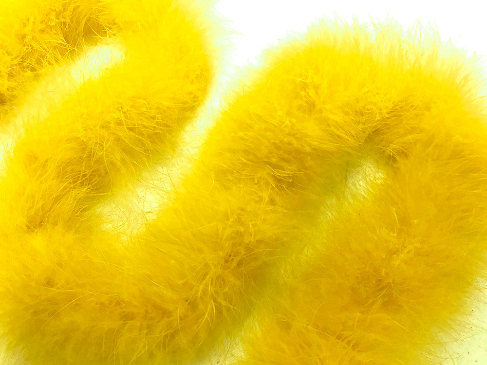 2 Yards - Yellow Turkey Medium Weight Marabou Feather Boa 25 Gram