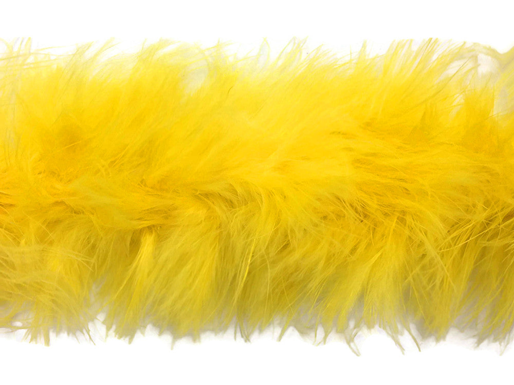 2 Yards - Yellow Turkey Medium Weight Marabou Feather Boa 25 Gram