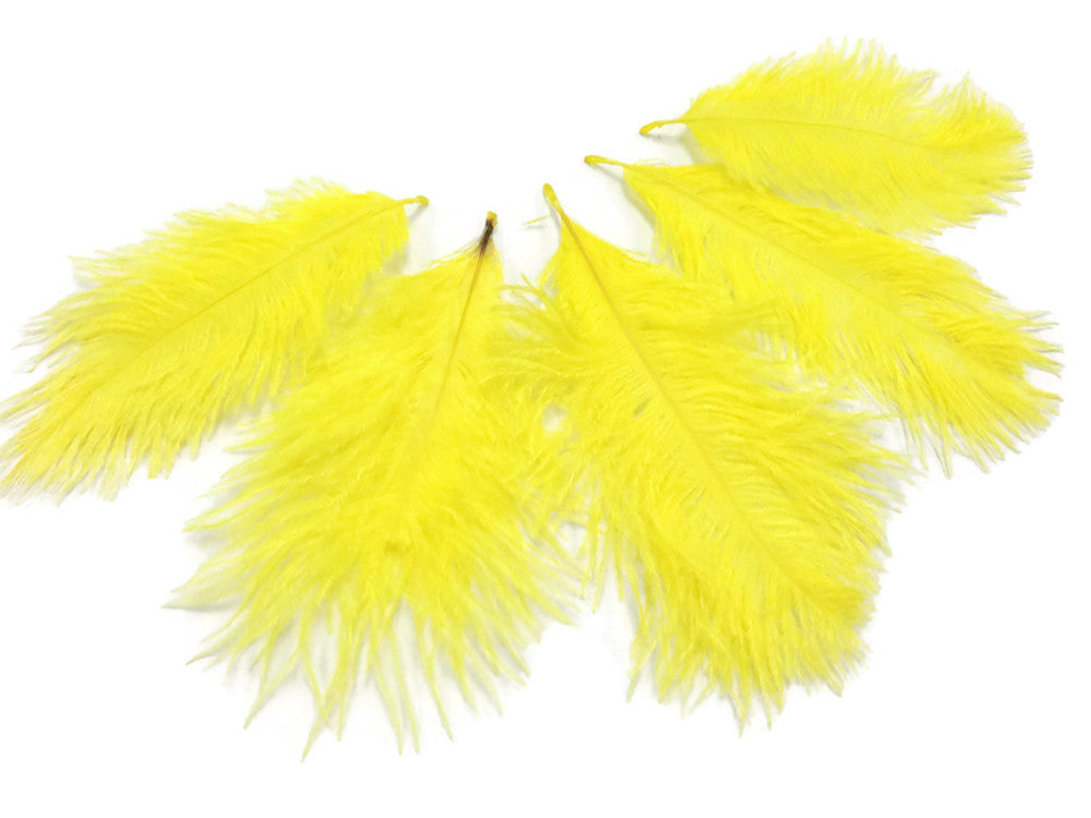 1 Pack - Yellow Ostrich Small Confetti Feathers 0.3 Oz