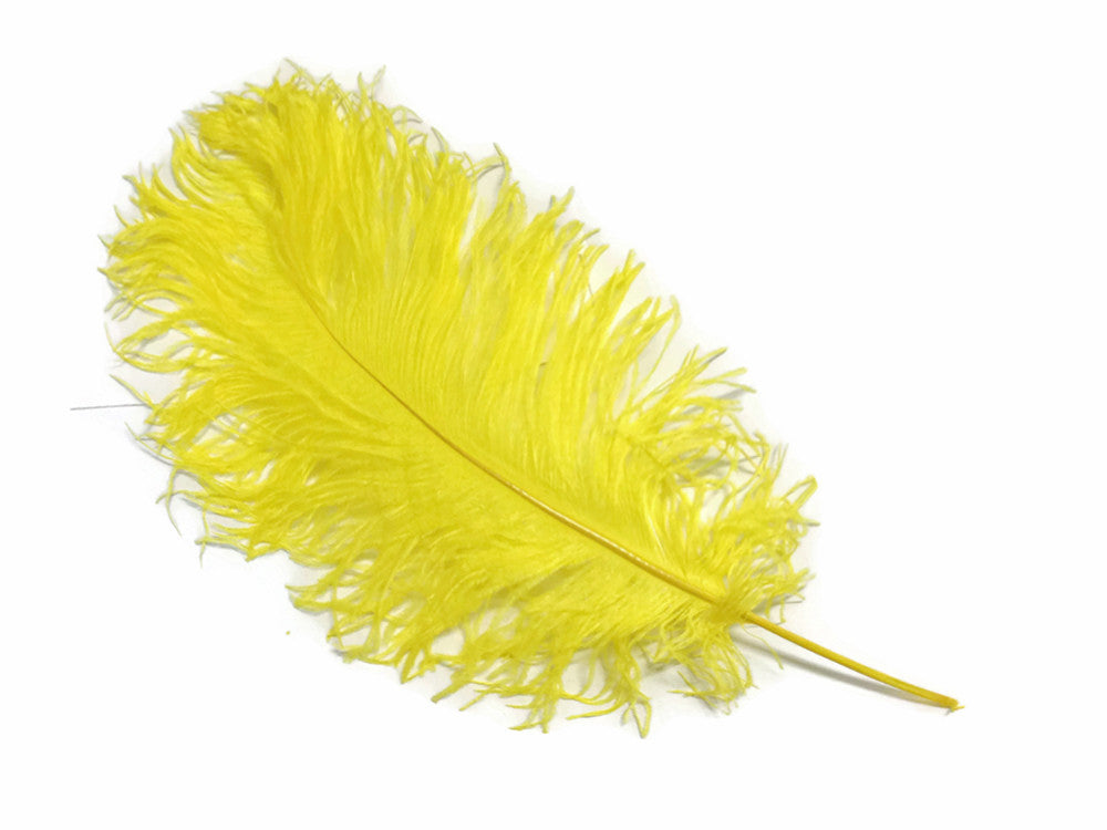 1/2 Lb - 12-16" Yellow Ostrich Tail Wholesale Fancy Feathers (Bulk)